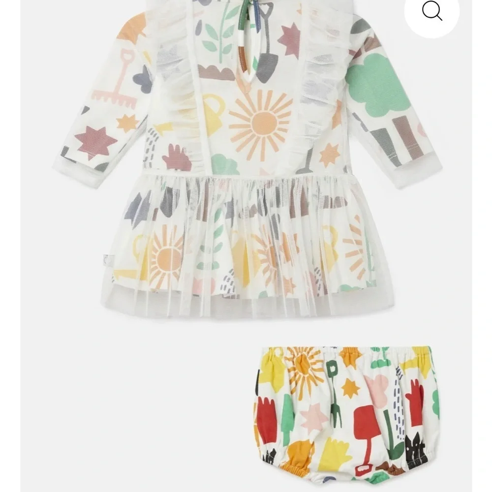 Stella McCartney Kids Multicolor Graphic Dress - Picture 5 of 7